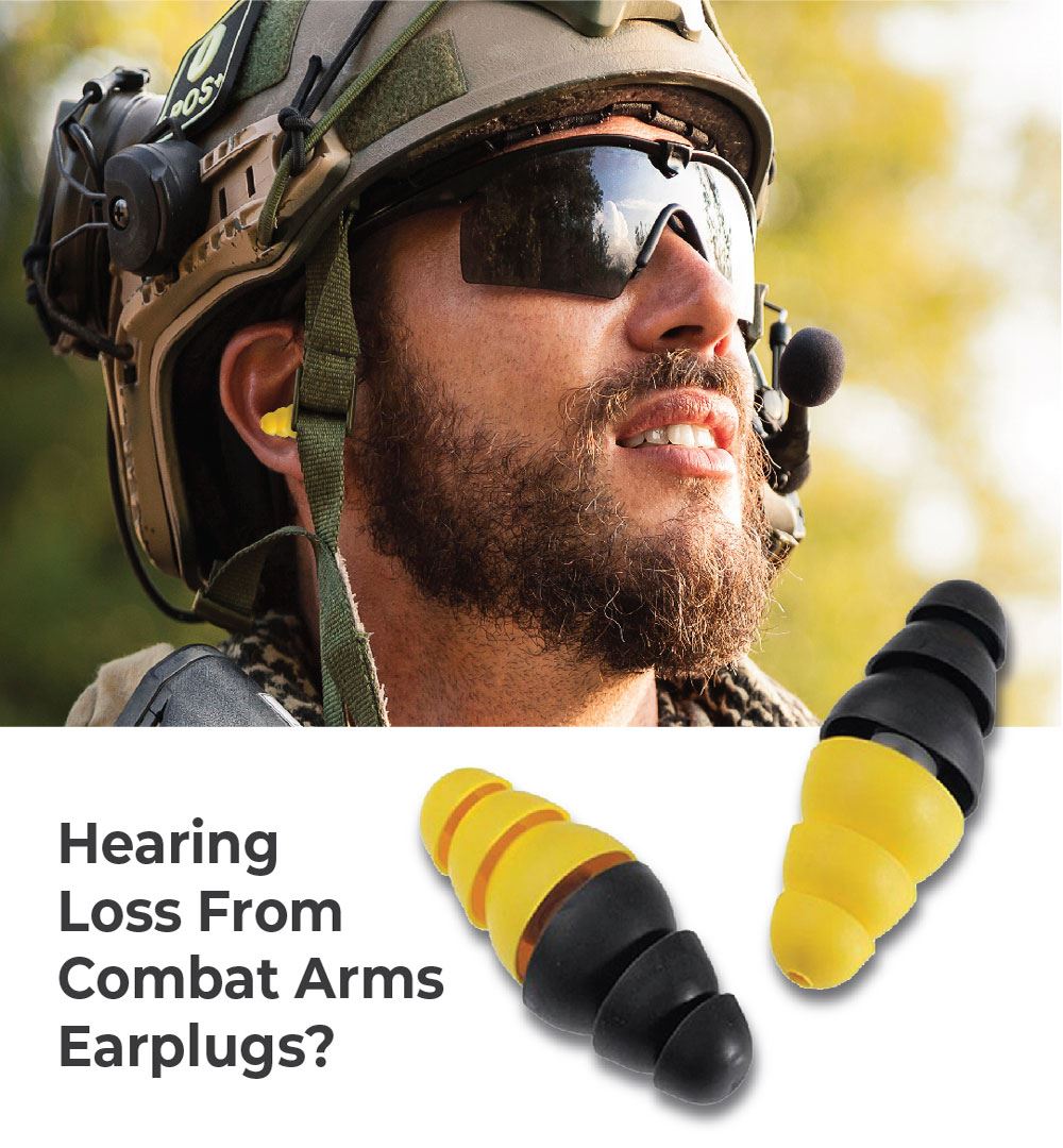 soldier wearing earplugs
