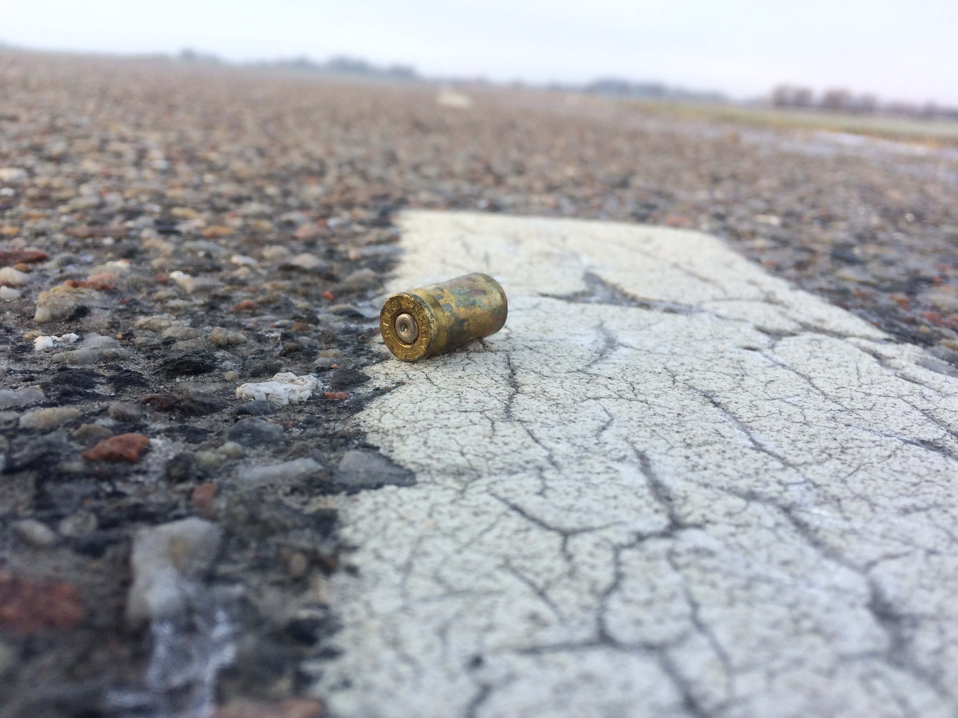 Bullet casing on the ground