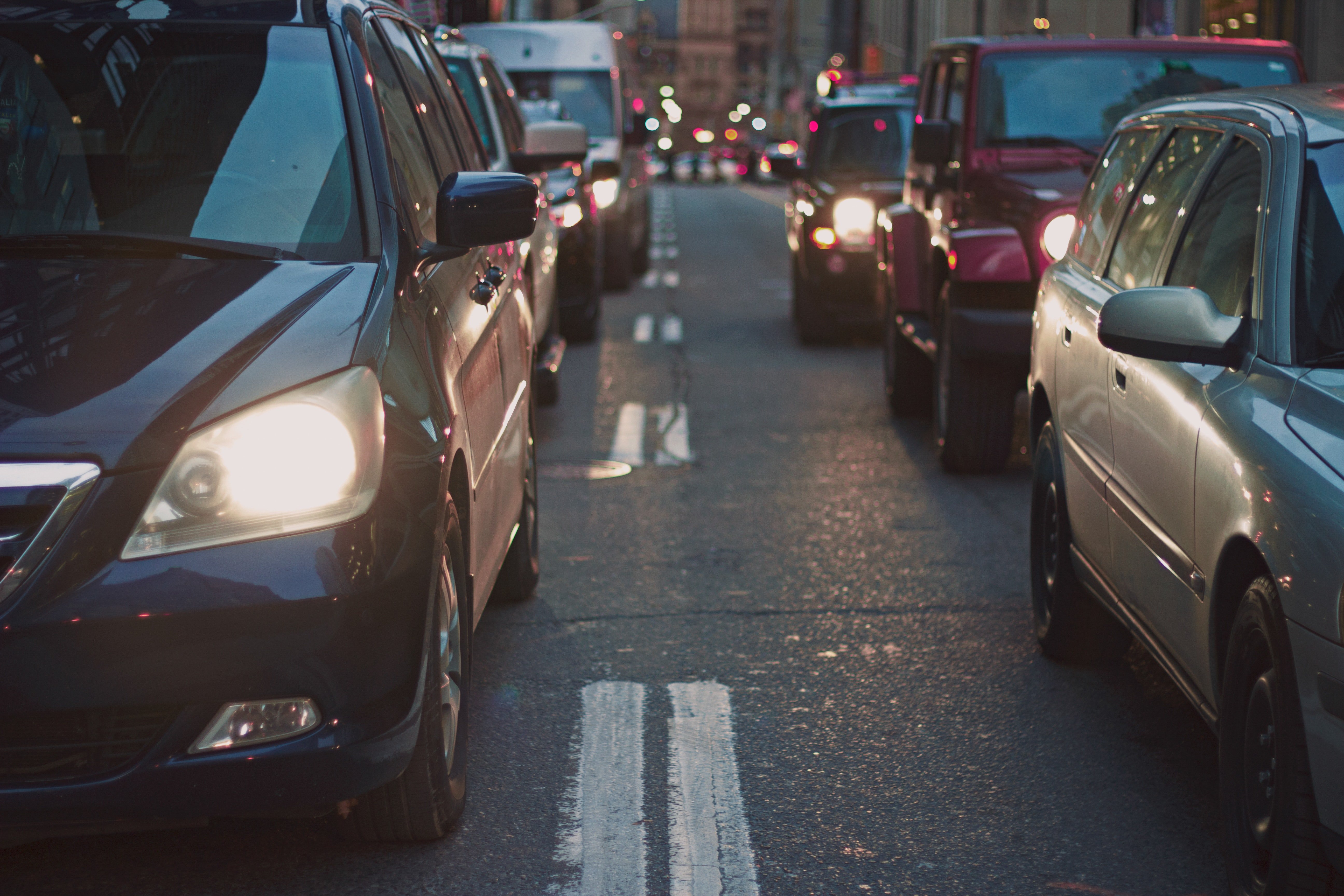 Cars congestion street
