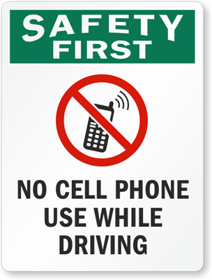 No cellphone use sign