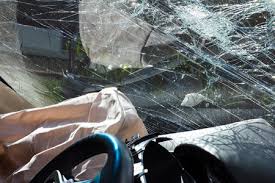 broken windshield