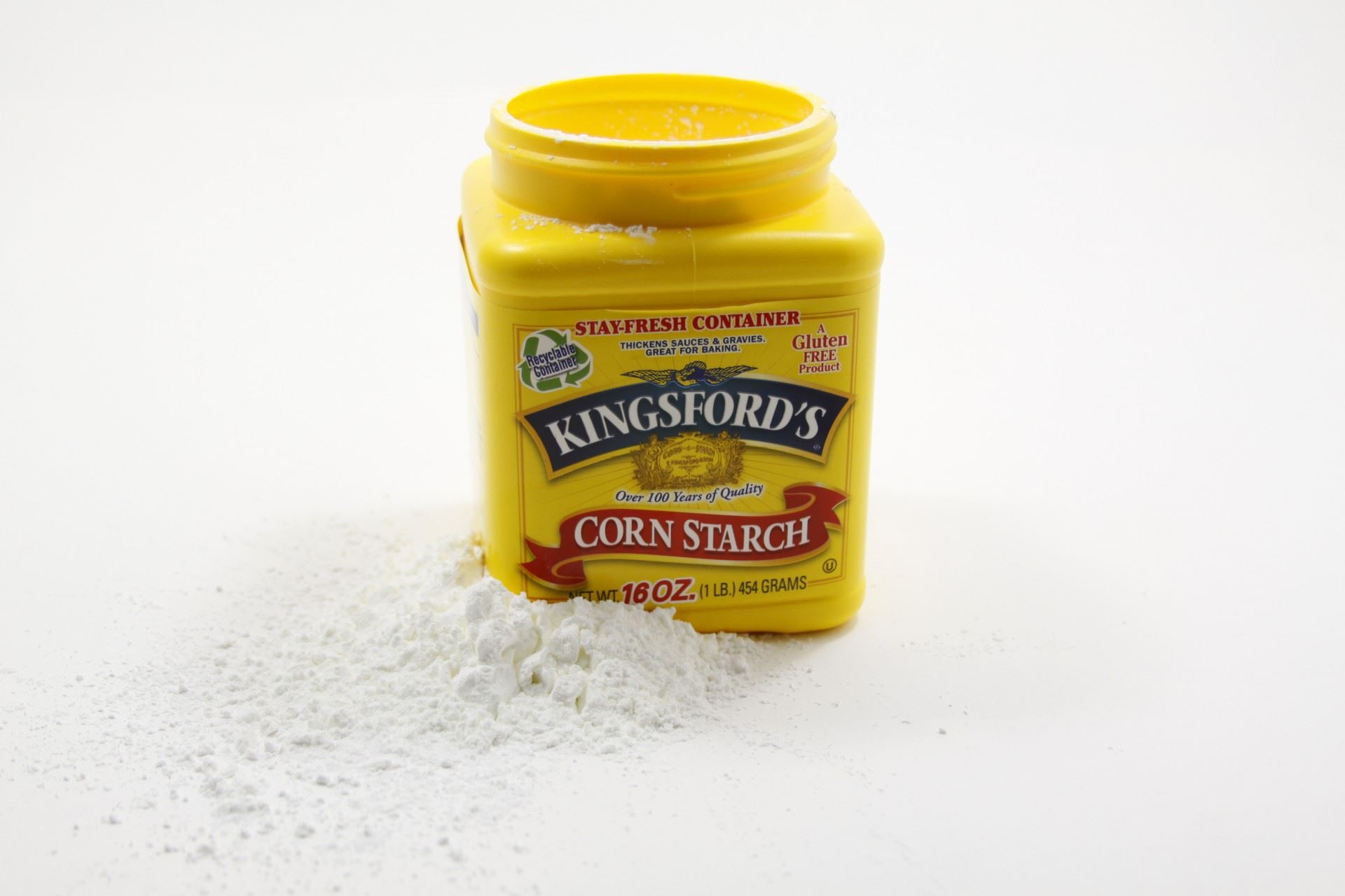 Container of cornstarch