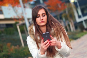 Woman texting