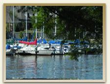 sailboats in river